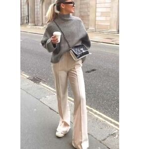 Gray  turtleneck